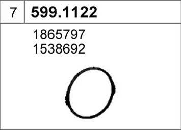 ASSO 599.1122 - Монтажный комплект, глушитель abcparts.ee
