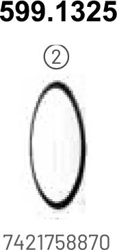 ASSO 599.1325 - Прокладка, труба выхлопного газа abcparts.ee