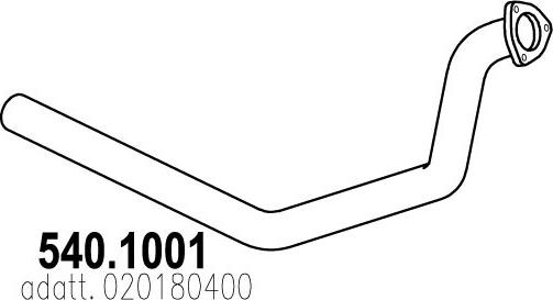 ASSO 540.1001 - Труба выхлопного газа abcparts.ee