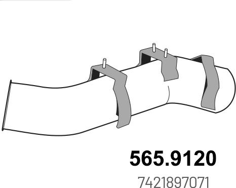 ASSO 565.9120 - Труба выхлопного газа abcparts.ee