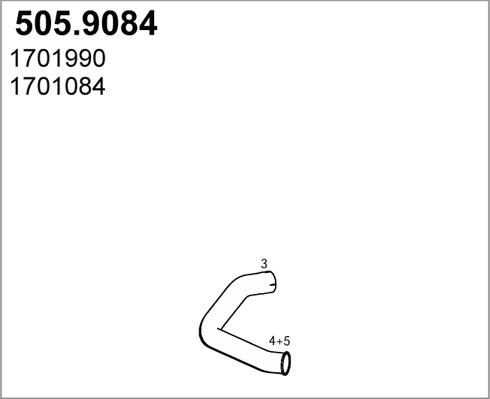 ASSO 505.9084 - Труба выхлопного газа abcparts.ee
