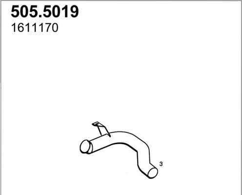 ASSO 505.5019 - Труба выхлопного газа abcparts.ee