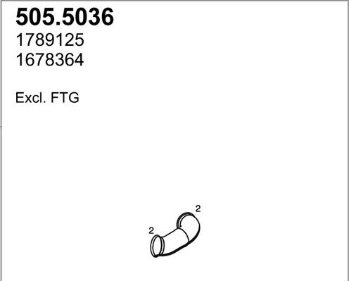 ASSO 505.5036 - Труба выхлопного газа abcparts.ee