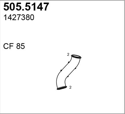 ASSO 505.5147 - Труба выхлопного газа abcparts.ee