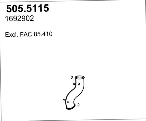 ASSO 505.5115 - Труба выхлопного газа abcparts.ee