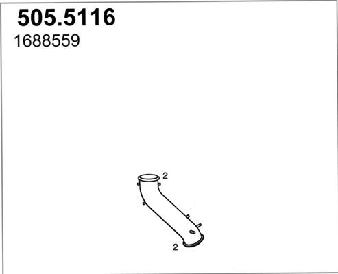 ASSO 505.5116 - Труба выхлопного газа abcparts.ee
