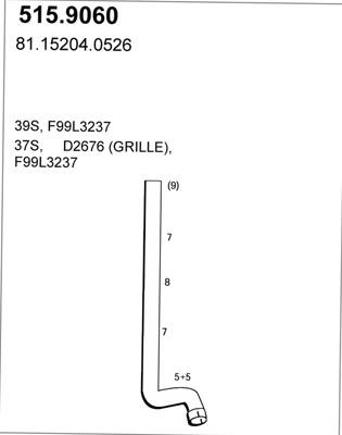 ASSO 515.9060 - Труба выхлопного газа abcparts.ee