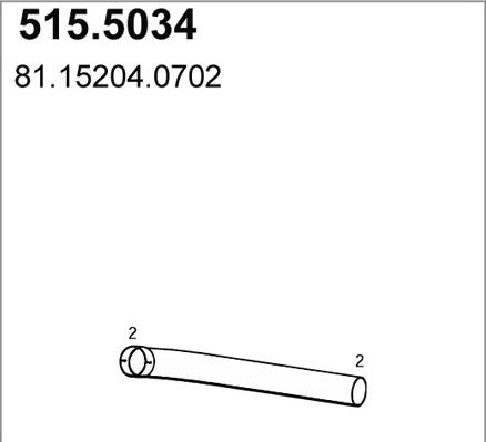ASSO 515.5034 - Труба выхлопного газа abcparts.ee