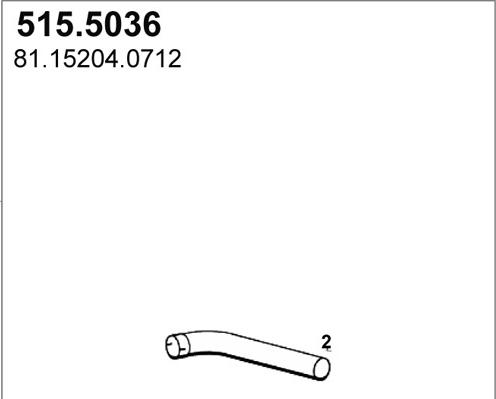 ASSO 515.5036 - Труба выхлопного газа abcparts.ee