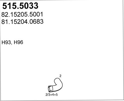 ASSO 515.5033 - Труба выхлопного газа abcparts.ee