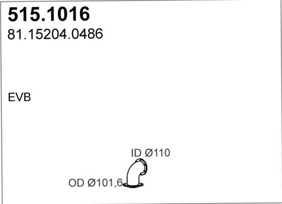 ASSO 515.1016 - Труба выхлопного газа abcparts.ee