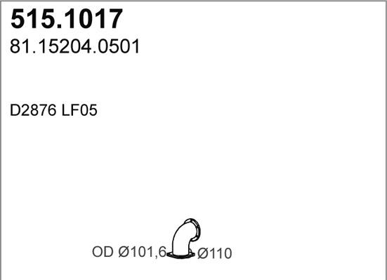 ASSO 515.1017 - Труба выхлопного газа abcparts.ee