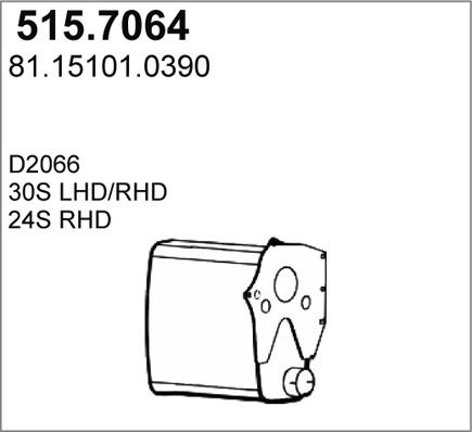 ASSO 515.7064 - Средний / конечный глушитель ОГ abcparts.ee