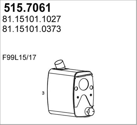 ASSO 515.7061 - Средний / конечный глушитель ОГ abcparts.ee