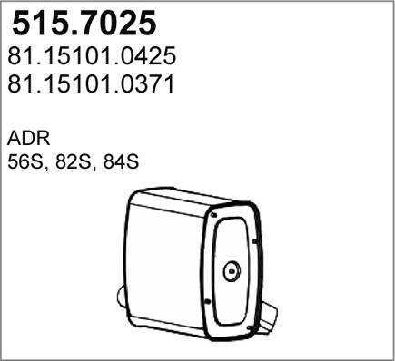 ASSO 515.7025 - Средний / конечный глушитель ОГ abcparts.ee