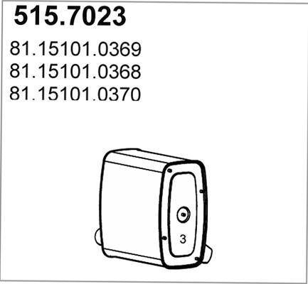 ASSO 515.7023 - Средний / конечный глушитель ОГ abcparts.ee