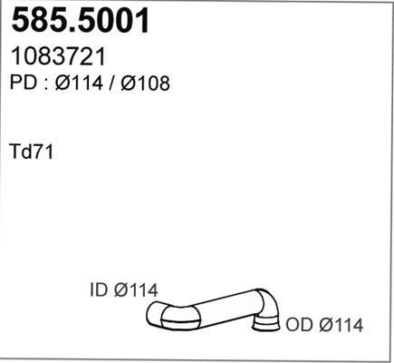 ASSO 585.5011 - Труба выхлопного газа abcparts.ee