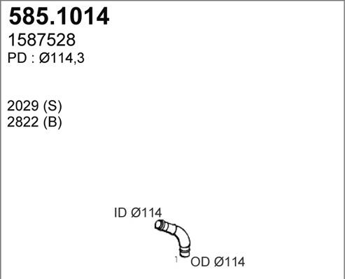 ASSO 585.1014 - Труба выхлопного газа abcparts.ee