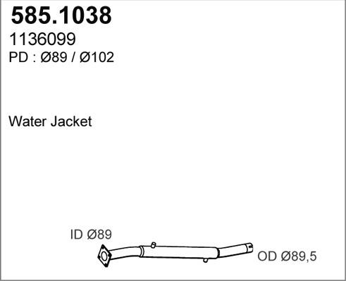 ASSO 585.1038 - Труба выхлопного газа abcparts.ee