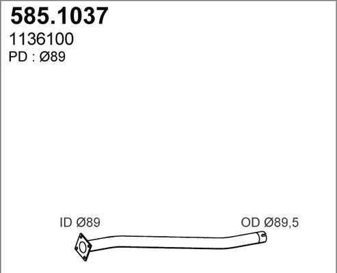 ASSO 585.1037 - Труба выхлопного газа abcparts.ee