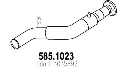 ASSO 585.1023 - Труба выхлопного газа abcparts.ee