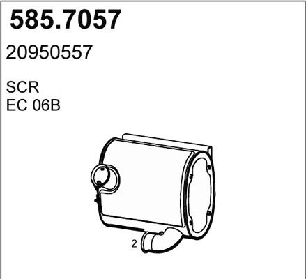 ASSO 585.7057 - Средний / конечный глушитель ОГ abcparts.ee