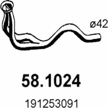 ASSO 58.1024 - Труба выхлопного газа abcparts.ee
