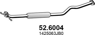 ASSO 52.6004 - Средний глушитель выхлопных газов abcparts.ee