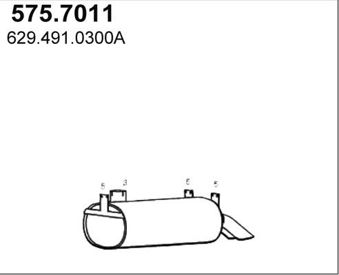 ASSO 575.7011 - Средний / конечный глушитель ОГ abcparts.ee