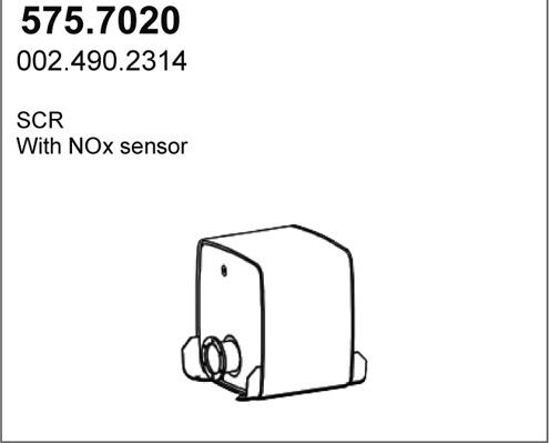 ASSO 575.7020 - Средний / конечный глушитель ОГ abcparts.ee