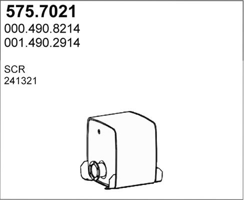 ASSO 575.7021 - Средний / конечный глушитель ОГ abcparts.ee