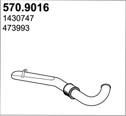 ASSO 570.9016 - Труба выхлопного газа abcparts.ee