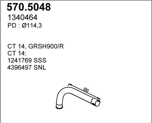 ASSO 570.5048 - Труба выхлопного газа abcparts.ee