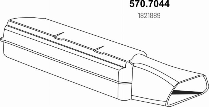 ASSO 570.7044 - Глушитель выхлопных газов, конечный abcparts.ee