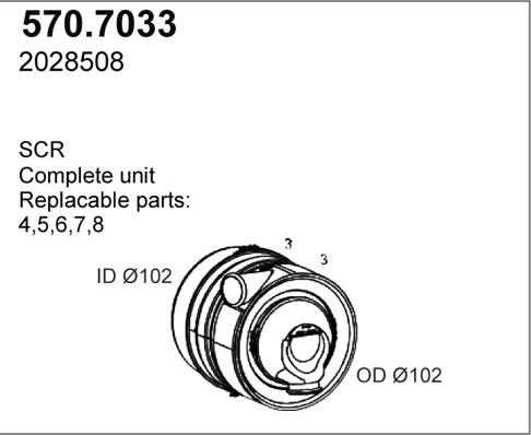 ASSO 570.7033 - Средний / конечный глушитель ОГ abcparts.ee