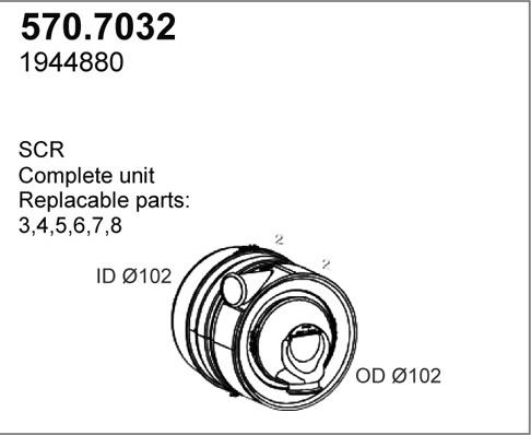 ASSO 570.7032 - Средний / конечный глушитель ОГ abcparts.ee