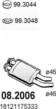 ASSO 08.2006 - Предглушитель выхлопных газов abcparts.ee
