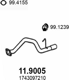 ASSO 11.9005 - Труба выхлопного газа abcparts.ee