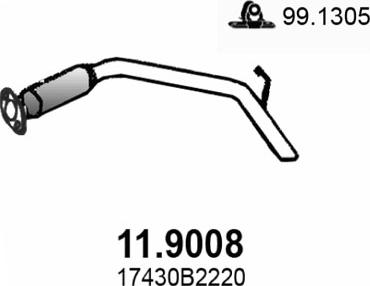 ASSO 11.9008 - Труба выхлопного газа abcparts.ee