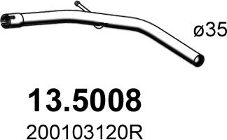ASSO 13.5008 - Труба выхлопного газа abcparts.ee
