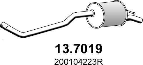 ASSO 13.7019 - Глушитель выхлопных газов, конечный abcparts.ee