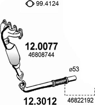 ASSO 12.3012 - Труба выхлопного газа abcparts.ee