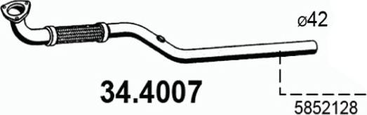 ASSO 34.4007 - Труба выхлопного газа abcparts.ee