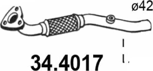 ASSO 34.4017 - Труба выхлопного газа abcparts.ee