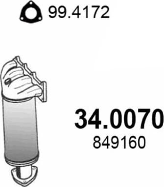 ASSO 34.0070 - Катализатор abcparts.ee