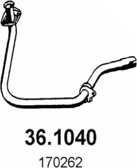 ASSO 36.1040 - Труба выхлопного газа abcparts.ee
