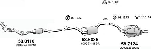 ASSO ART4444 - Система выпуска ОГ abcparts.ee