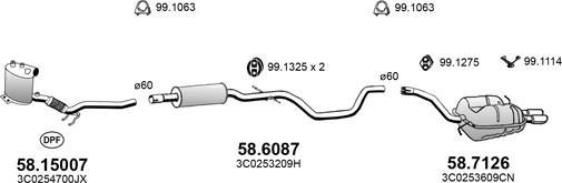 ASSO ART4448 - Система выпуска ОГ abcparts.ee