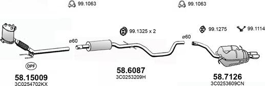 ASSO ART4450 - Система выпуска ОГ abcparts.ee