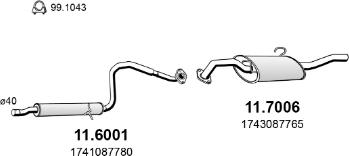 ASSO ART4505 - Система выпуска ОГ abcparts.ee